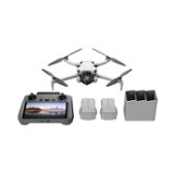 DJI - Geek Squad Certified Refurbished Mini 4 Pro Fly More Combo Drone and RC 2 Remote Control with Built-in Screen - Gray