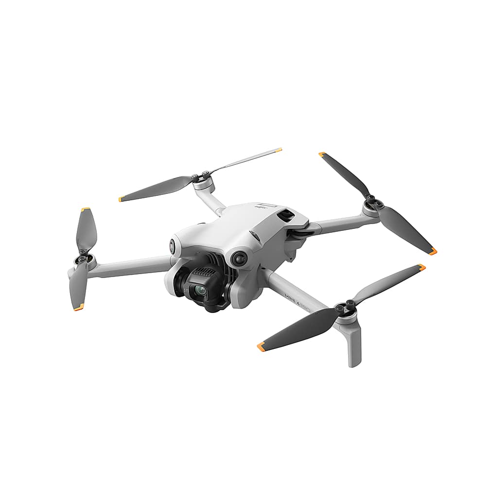 DJI - Geek Squad Certified Refurbished Mini 4 Pro Fly More Combo Drone and RC 2 Remote Control with Built-in Screen - Gray