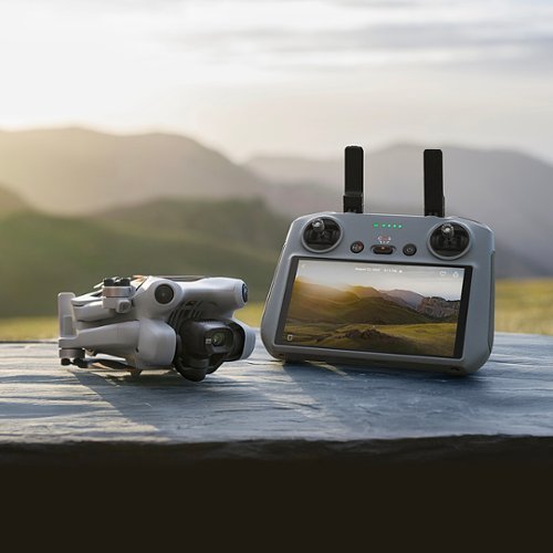 DJI - Geek Squad Certified Refurbished Mini 4 Pro Fly More Combo Drone and RC 2 Remote Control with Built-in Screen - Gray