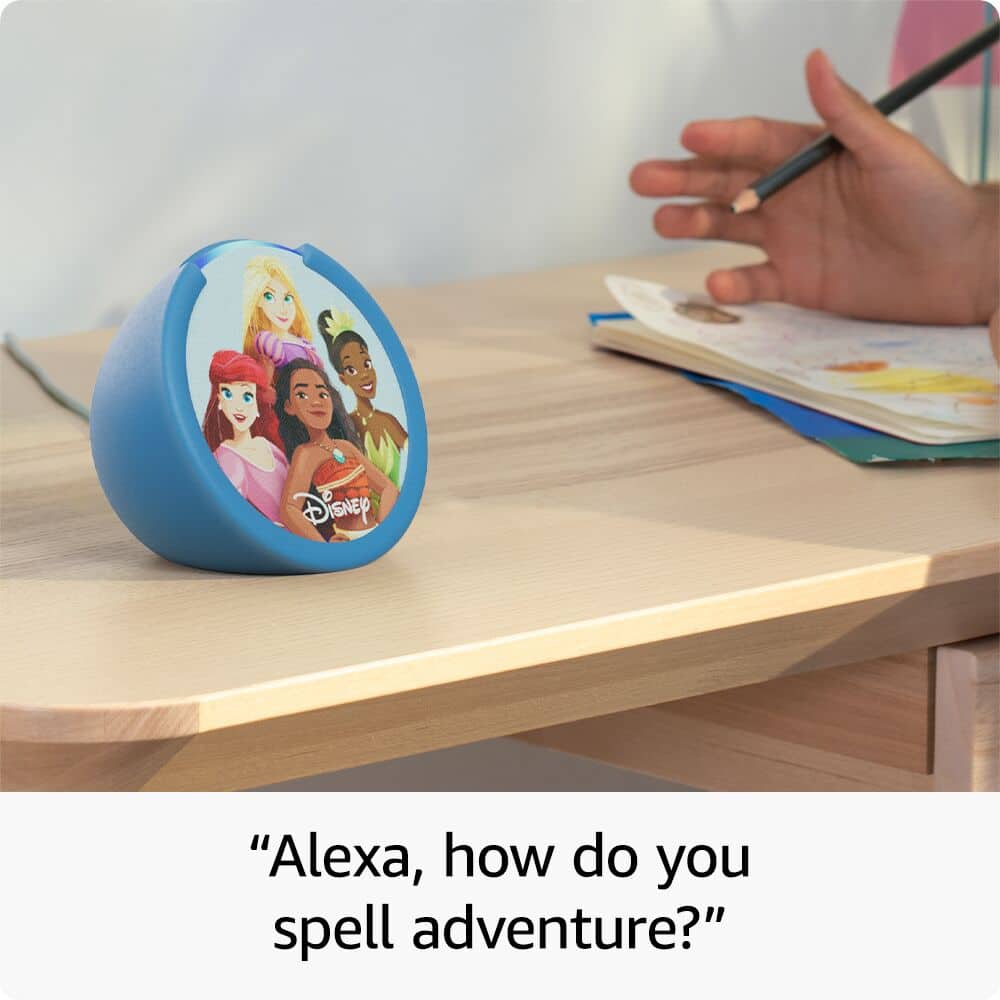 Amazon - Echo Pop Kids Smart Speaker with Alexa - Disney Princess