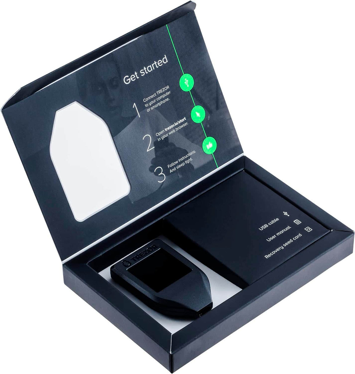 Trezor - Model T - Advanced Crypto Hardware Wallet with LCD Touch Screen - Black