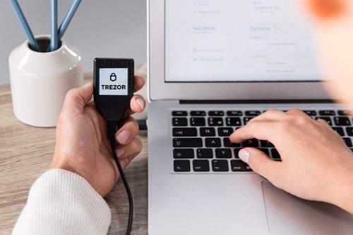 Trezor - Model T - Advanced Crypto Hardware Wallet with LCD Touch Screen - Black