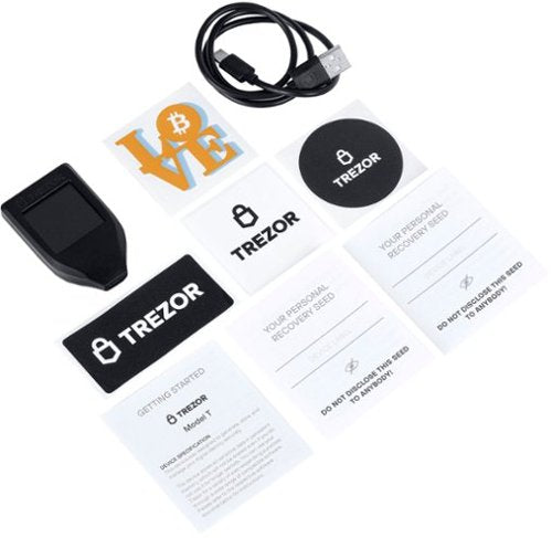 Trezor - Model T - Advanced Crypto Hardware Wallet with LCD Touch Screen - Black