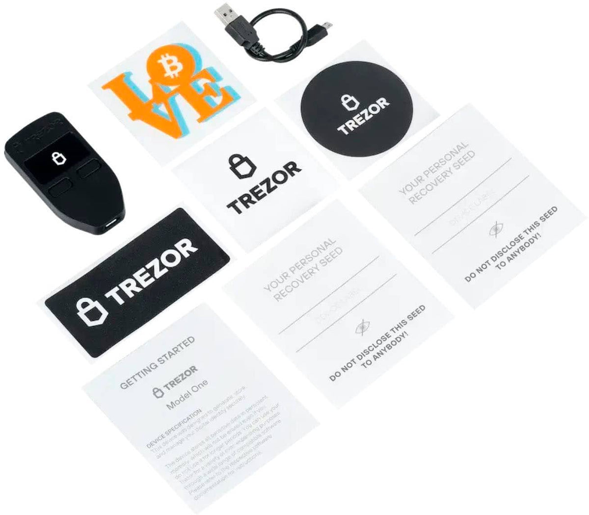 Trezor - Model One - Crypto Hardware Wallet - Black