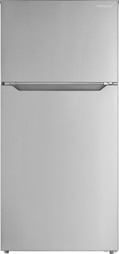 Insignia™ - 28 in. Wide 14.2 Cu. Ft. Top-Freezer Refrigerator with ENERGY STAR Certification - Stainless Steel