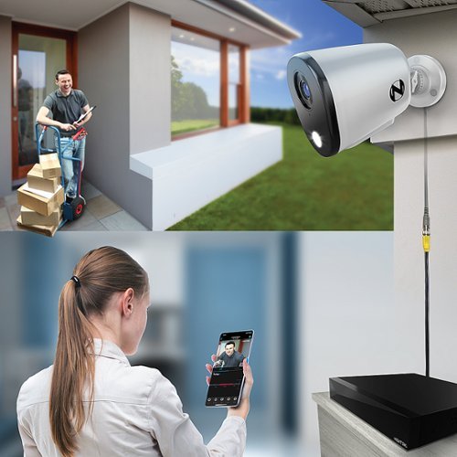 Night Owl - 12 Channel 4 Camera Indoor/Outdoor Wired 2K 2TB DVR Security System with 2-way Audio - White