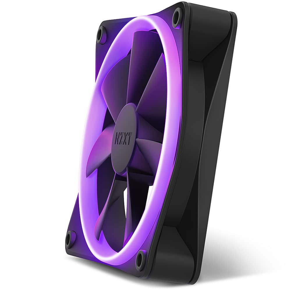 NZXT - F120 RGB 120mm Computer Case Fan with Fluid Dynamic Bearings - Black