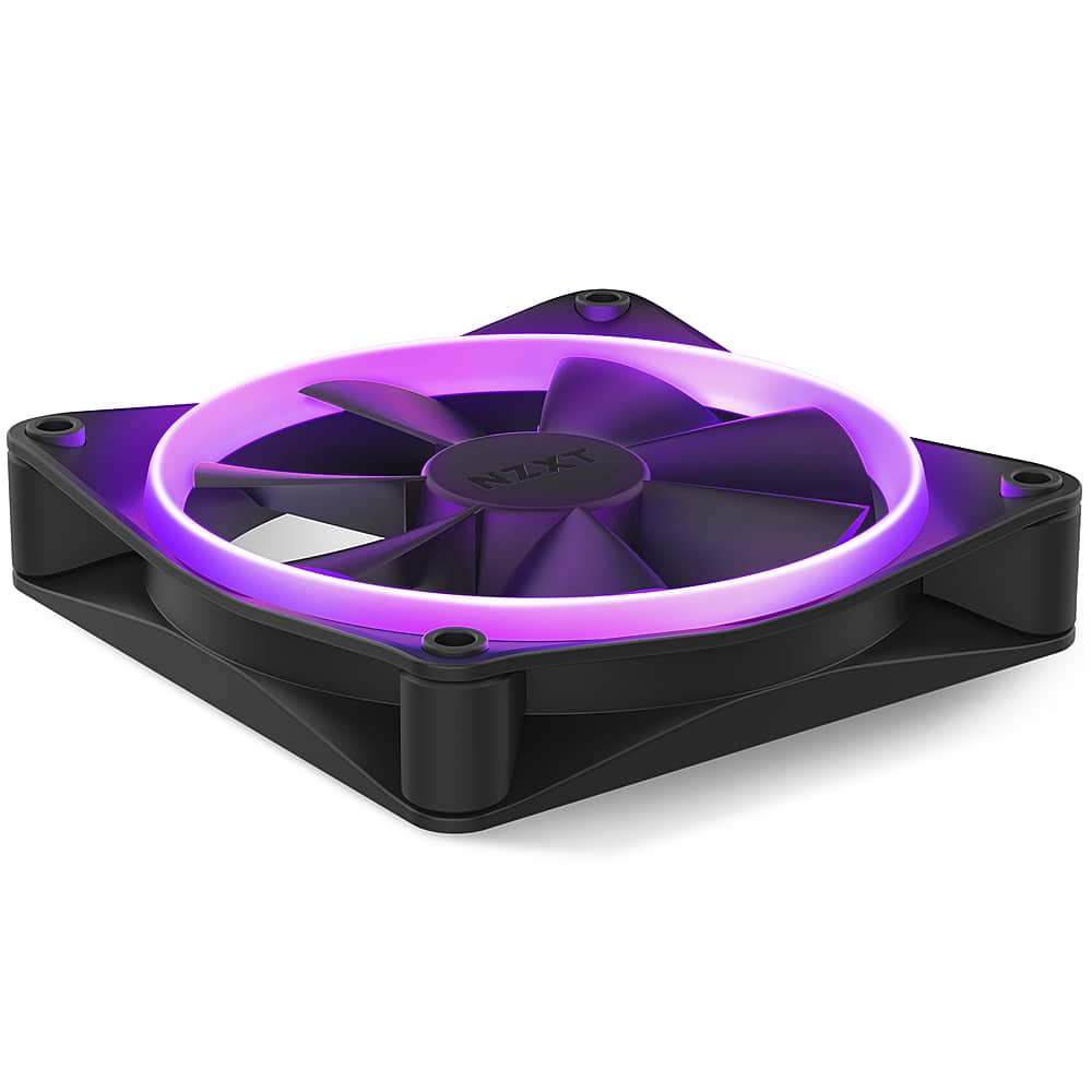 NZXT - F120 RGB 120mm Computer Case Fan with Fluid Dynamic Bearings - Black