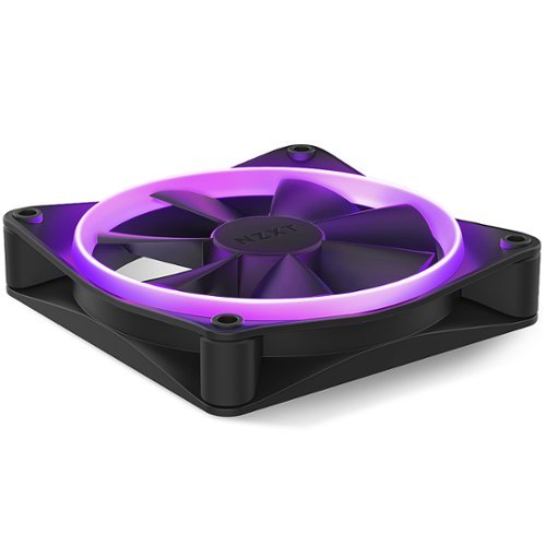 NZXT - F120 RGB 120mm Computer Case Fan with Fluid Dynamic Bearings - Black