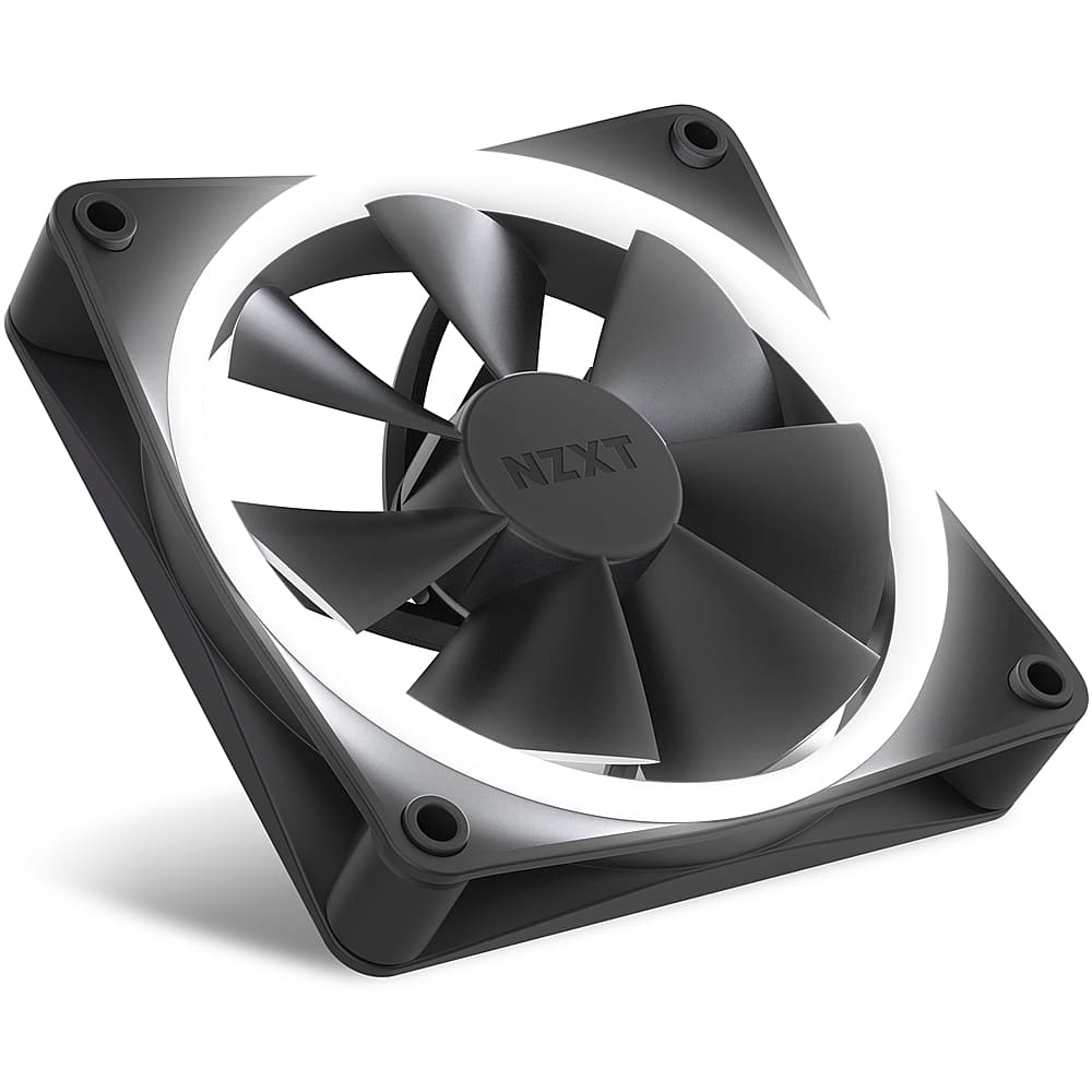 NZXT - F120 RGB 120mm Computer Case Fan with Fluid Dynamic Bearings - Black