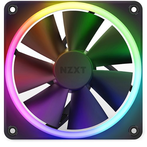 NZXT - F120 RGB 120mm Computer Case Fan with Fluid Dynamic Bearings - Black