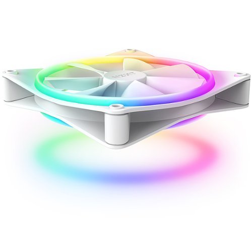 NZXT - F140 Duo RGB 140mm Computer Case Fan with Fluid Dynamic Bearings - White