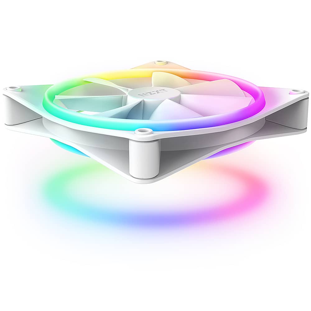 NZXT - F140 Duo RGB 140mm Computer Case Fan with Fluid Dynamic Bearings - White