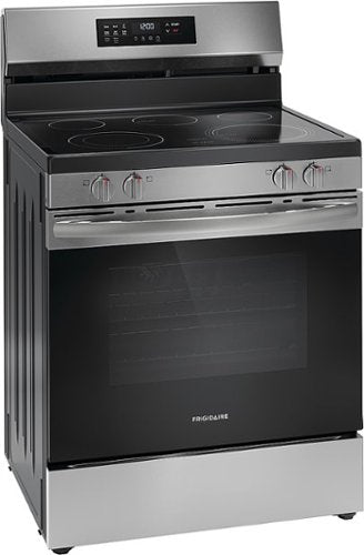 Frigidaire - 30 in. Wide 5 elements 5.3 Cu. Ft. Freestanding Electric Range with Air Fry - Stainless Steel