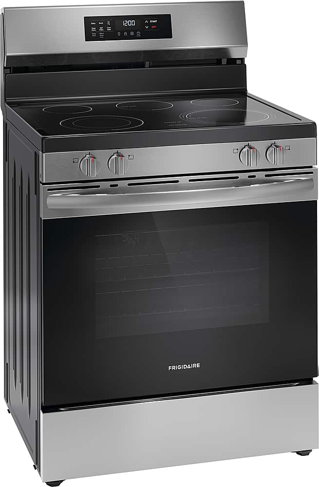Frigidaire - 30 in. Wide 5 elements 5.3 Cu. Ft. Freestanding Electric Range with Air Fry - Stainless Steel