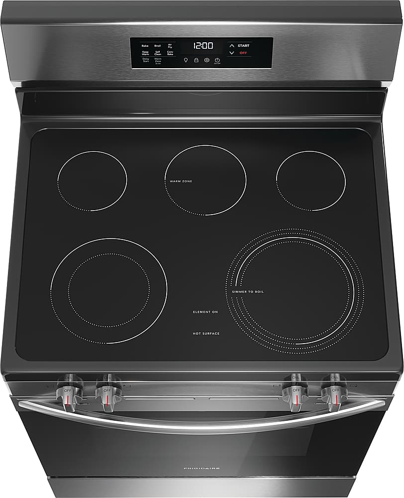 Frigidaire - 30 in. Wide 5 elements 5.3 Cu. Ft. Freestanding Electric Range with Air Fry - Stainless Steel