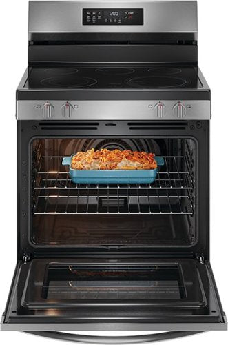 Frigidaire - 30 in. Wide 5 elements 5.3 Cu. Ft. Freestanding Electric Range with Air Fry - Stainless Steel