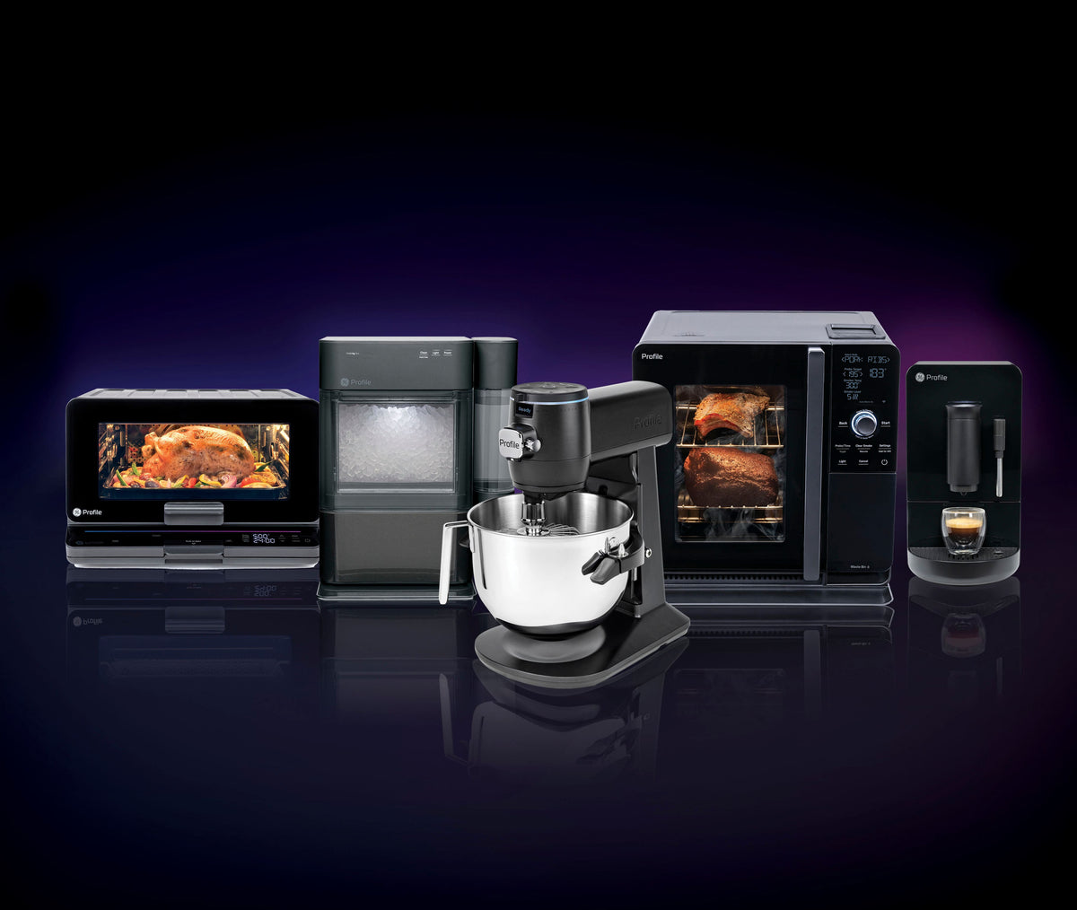 GE Profile - Smart Indoor Smoker - Black