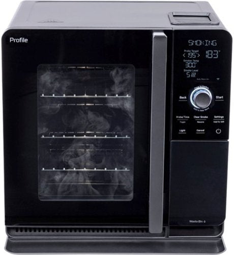 GE Profile - Smart Indoor Smoker - Black
