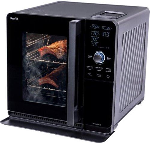 GE Profile - Smart Indoor Smoker - Black
