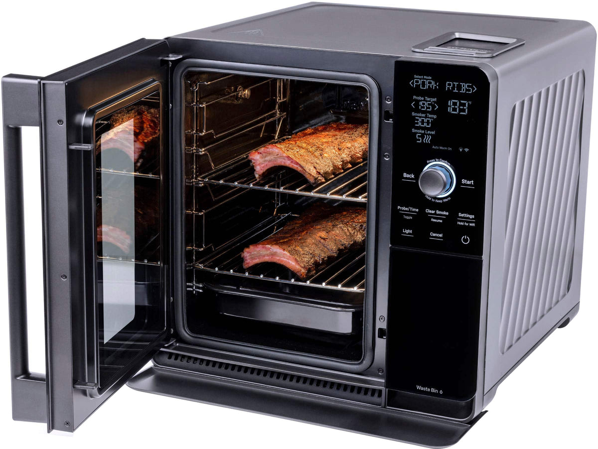 GE Profile - Smart Indoor Smoker - Black