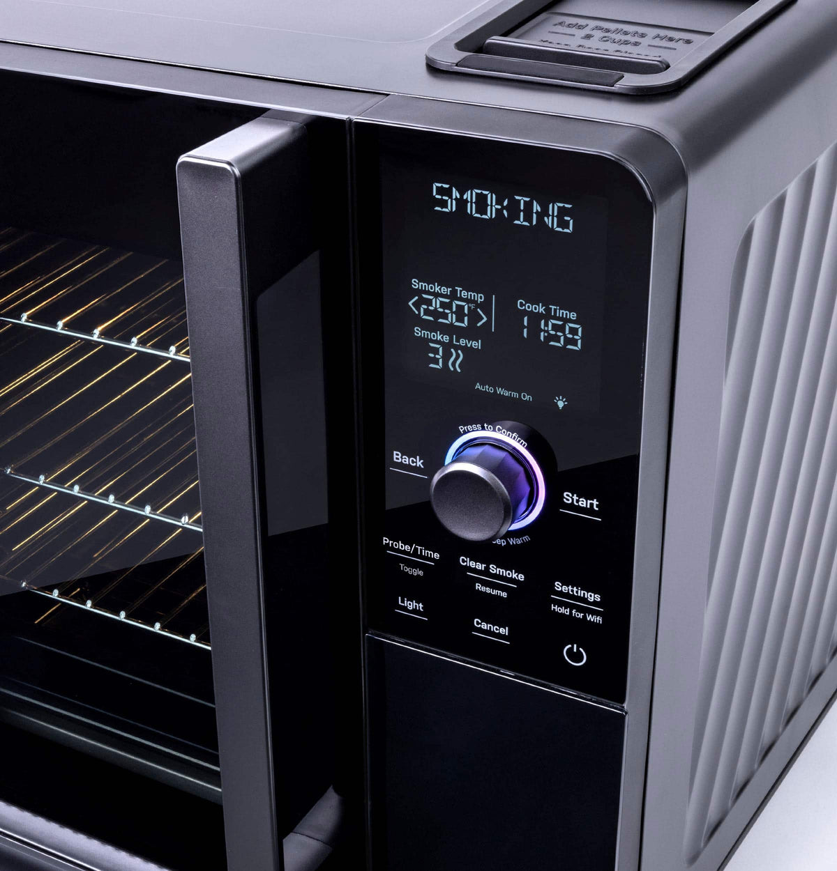 GE Profile - Smart Indoor Smoker - Black