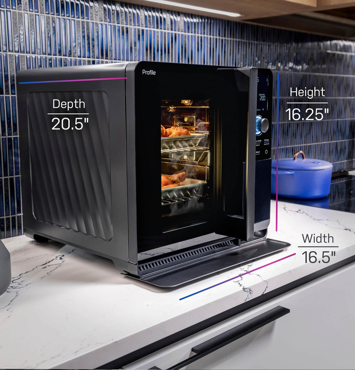GE Profile - Smart Indoor Smoker - Black