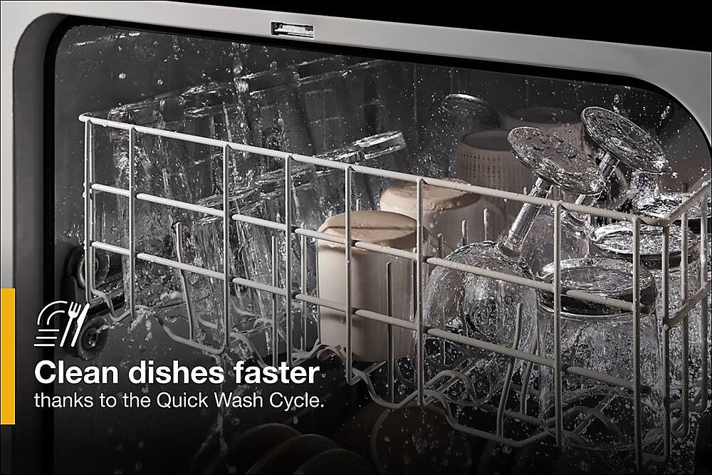 Whirlpool - 24 inch Front Control Built-In Dishwasher with Boost Cycle and 57 dBA - Black