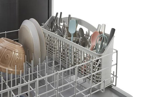 Whirlpool - 24 inch Front Control Built-In Dishwasher with Boost Cycle and 57 dBA - Black