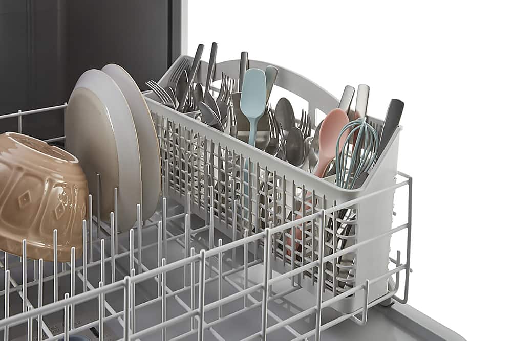 Whirlpool - 24 inch Front Control Built-In Dishwasher with Boost Cycle and 57 dBA - Black