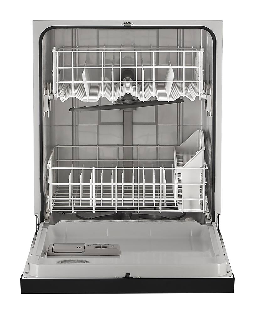 Whirlpool - 24 inch Front Control Built-In Dishwasher with Boost Cycle and 57 dBA - Black