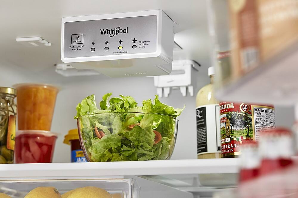 Whirlpool - 28 in. Wide 16.3 cu. ft. Top-Freezer Refrigerator with Flexi-Slide Bin - Black