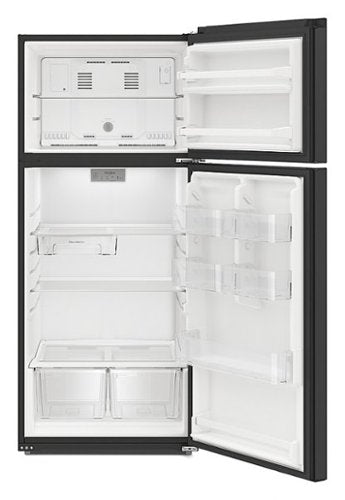 Whirlpool - 28 in. Wide 16.3 cu. ft. Top-Freezer Refrigerator with Flexi-Slide Bin - Black