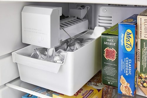Whirlpool - 28 in. Wide 16.3 cu. ft. Top-Freezer Refrigerator with Flexi-Slide Bin - Black