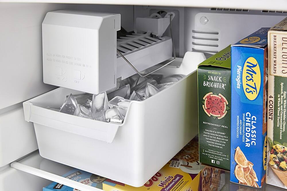 Whirlpool - 28 in. Wide 16.3 cu. ft. Top-Freezer Refrigerator with Flexi-Slide Bin - Black