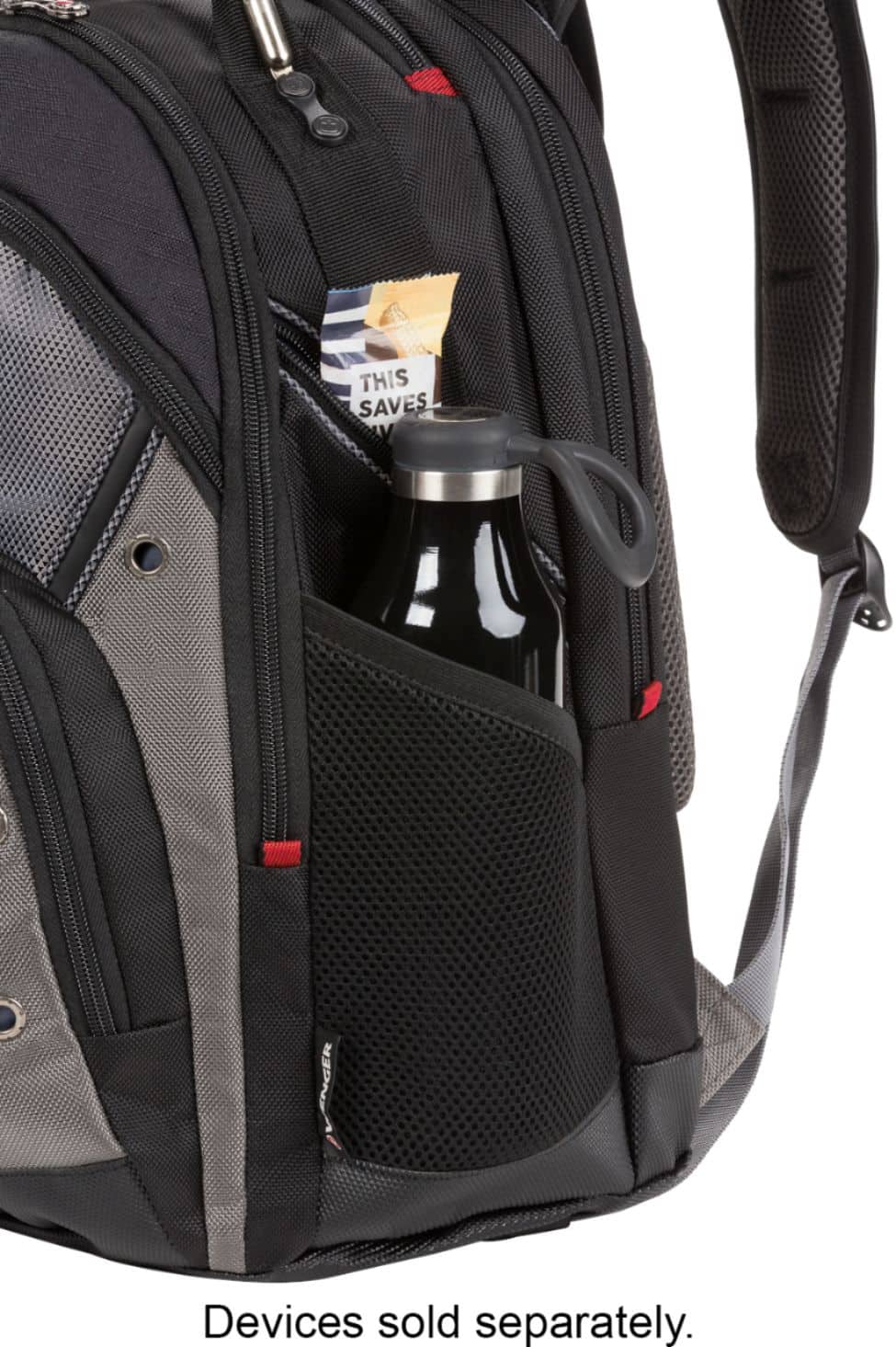 SwissGear - Synergy Backpack for 16" Laptop - Black/Gray