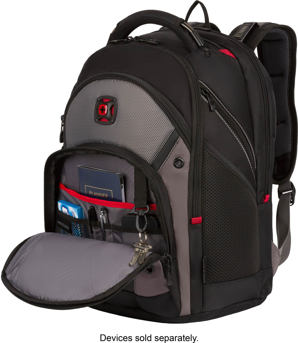 SwissGear - Synergy Backpack for 16" Laptop - Black/Gray