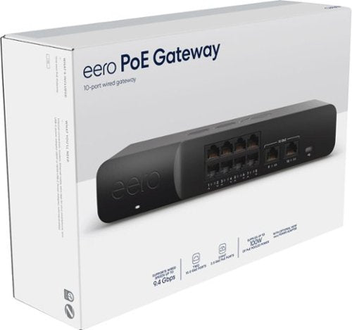 PoE Gateway - Wired eero Router and 10-port PoE+ Smart Network Switch - Black