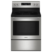 Maytag - 30 in. Wide 5 element 5.3 cu. ft. Freestanding Electric Range with Steam Clean - Stainless Steel