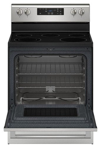 Maytag - 30 in. Wide 5 element 5.3 cu. ft. Freestanding Electric Range with Steam Clean - Stainless Steel