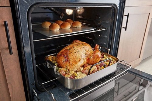 Maytag - 30 in. Wide 5 element 5.3 cu. ft. Freestanding Electric Range with Steam Clean - Stainless Steel