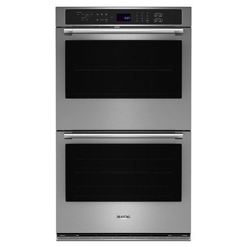 Maytag - 27" Built-In Electric Convection Double Wall Oven with Air Fry - Stainless Steel