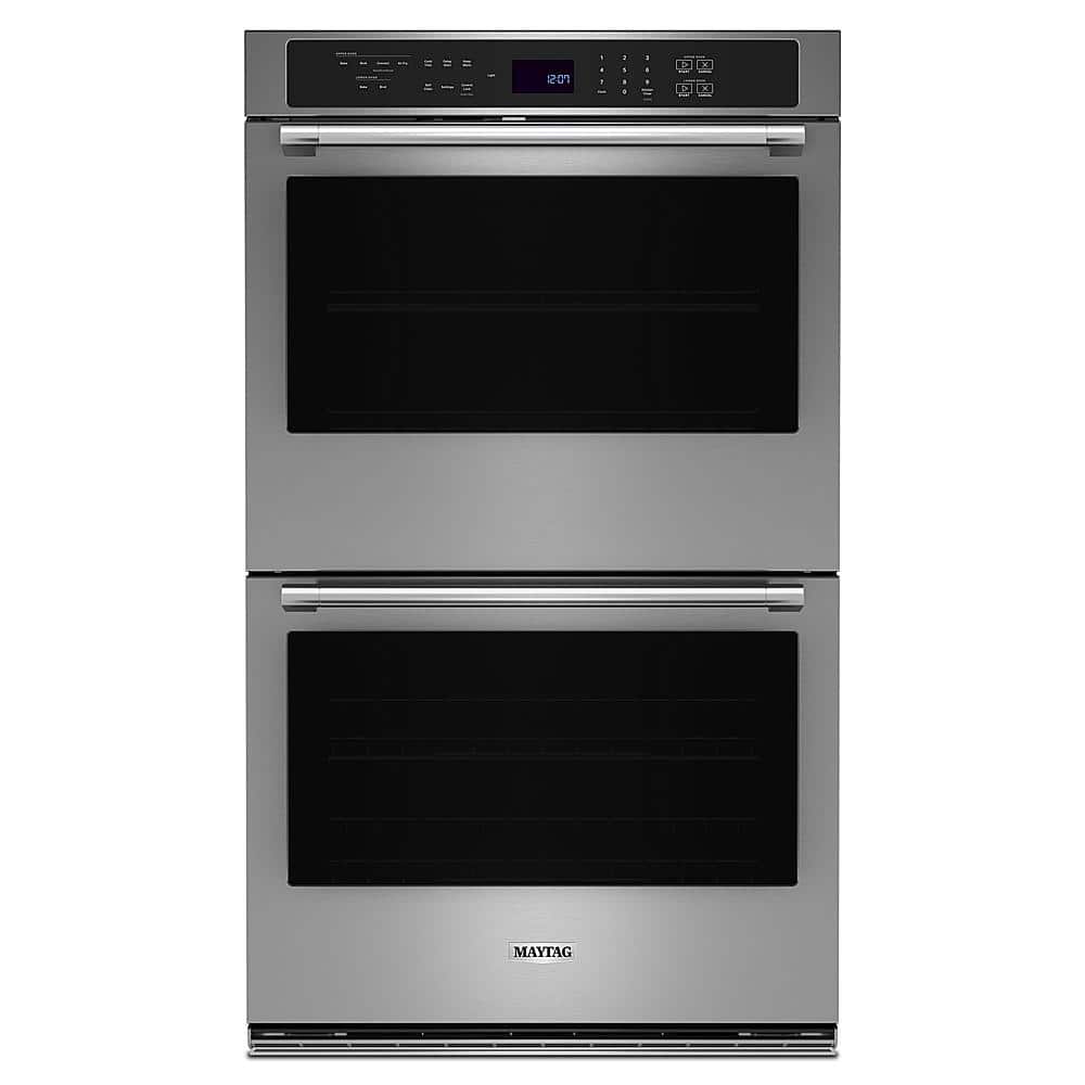 Maytag - 27" Built-In Electric Convection Double Wall Oven with Air Fry - Stainless Steel