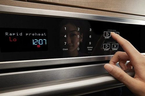 Maytag - 27" Built-In Electric Convection Double Wall Oven with Air Fry - Stainless Steel