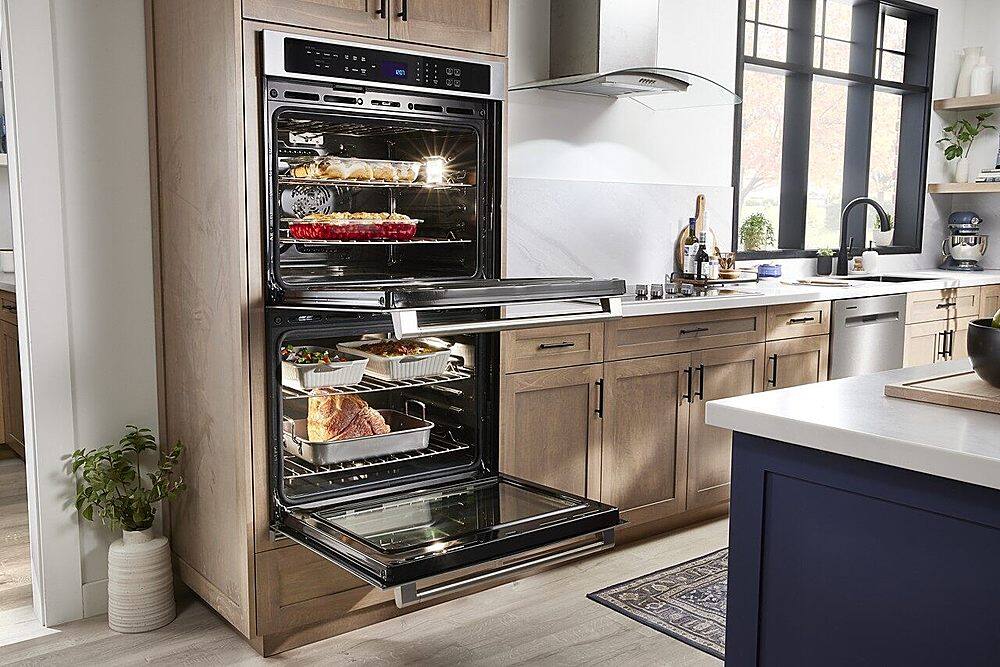 Maytag - 27" Built-In Electric Convection Double Wall Oven with Air Fry - Stainless Steel
