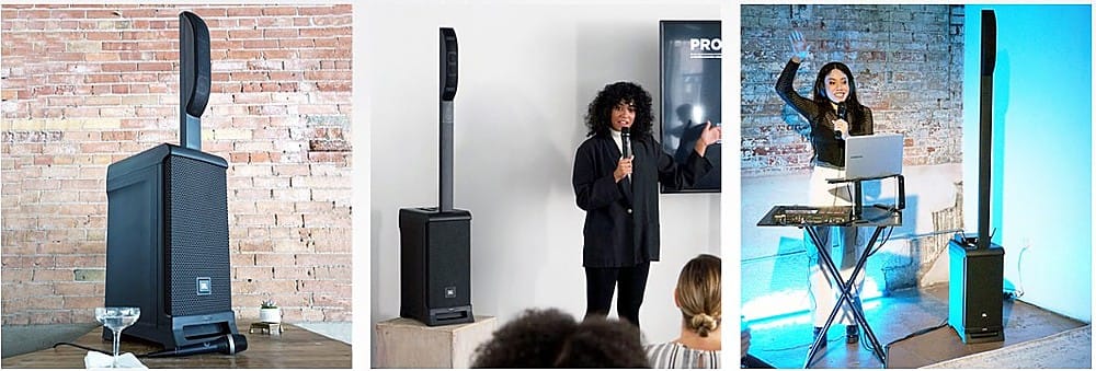 JBL - IRX ONE All-In-One Portable Bluetooth Line Array Speaker System with 3-Channel Mixer - Black