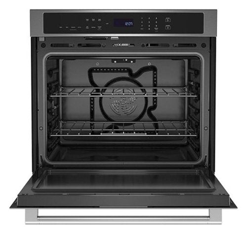Maytag - 27" Built-In Single Electric Convection Wall Oven with Air Fry - Stainless Steel