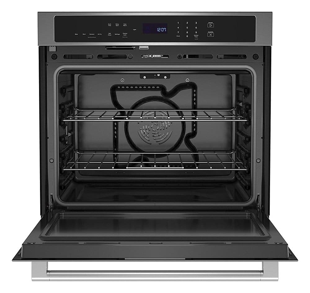 Maytag - 27" Built-In Single Electric Convection Wall Oven with Air Fry - Stainless Steel