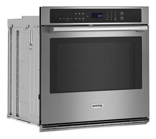 Maytag - 27" Built-In Single Electric Convection Wall Oven with Air Fry - Stainless Steel