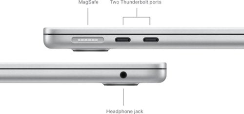 Apple - Geek Squad Certified Refurbished MacBook Air 13-inch Laptop - M3 chip - 8GB Memory - 512GB SSD - Silver
